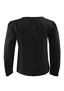 Black V-Neck Button Down Long sleeve Cardigan