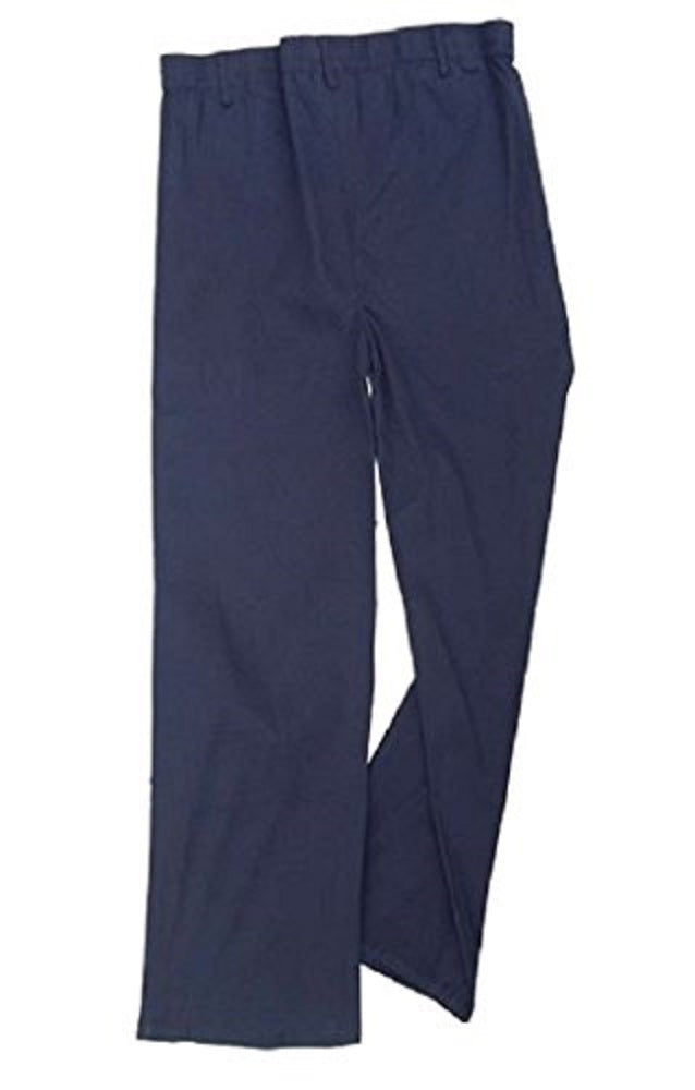 Girls navy straight leg school trousers