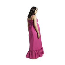 Load image into Gallery viewer, Pink Strappy Gathered Elasticated Cotton Maxi Maternity Dress
