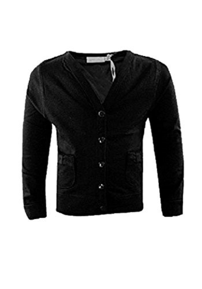 Black V-Neck Button Down Long sleeve Cardigan