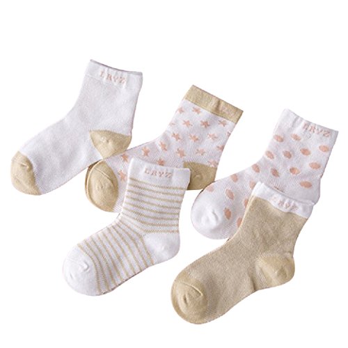 Brown & Cream Stretchy Breathable 5 Pairs