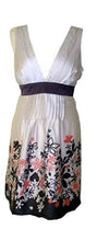 Load image into Gallery viewer, Silver Grey V-Neck Floral Print Mini Dress

