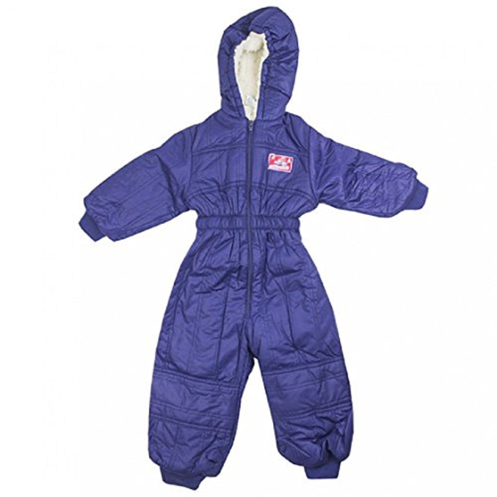 Boys Toddler Navy Padded Hooded Footless Snowsuit – Klassywear