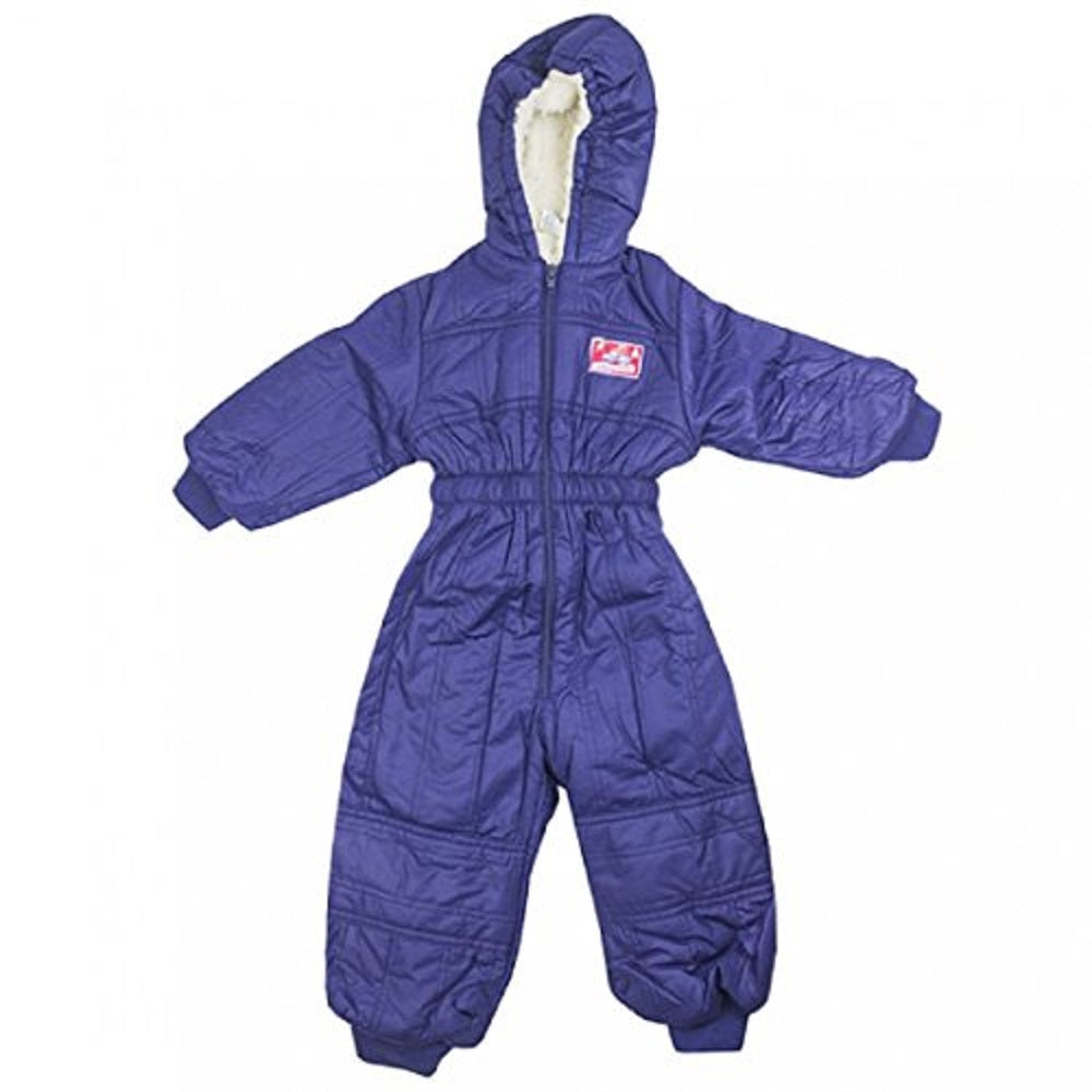 Toddler Navy Padded Hooded Footless Snowsuit