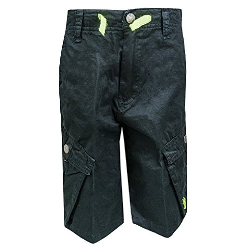 Boys Black U.S.Polo Assn Original Cotton Cargo Relaxed Fit Shorts