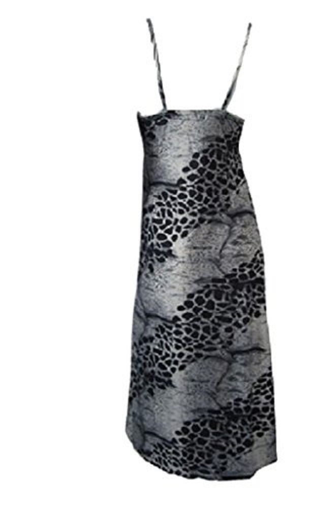 Ladies grey black strappy halterneck maxi dress