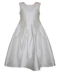 Girls DominoGirls Embellished Ivory Silk Dress