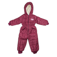 Load image into Gallery viewer, Maroon Toddler Padded Hooded Footless Snowsuit
