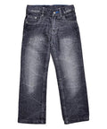 Boys Grey Prefaded Adjustable Waist Straight Leg Jeans