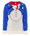 Boys Girls Unisex Snowman Kitted Christmas Jumper