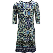 Load image into Gallery viewer, Retro Active Multi Purple &amp; Blue Floral Print Dress
