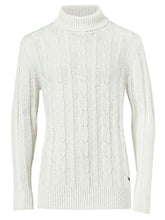 Load image into Gallery viewer, Mens Big &amp; Tall Jumper White Cotton Ribbed Knit Roll Neck Long Sleeve Sweater
