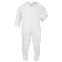 Load image into Gallery viewer, Babygrow Girls Boys White Soft Pure Cotton Sleepsuit
