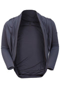 Girls Steel Grey Plain Ruche 3/4 Sleeve Bolero Shrug