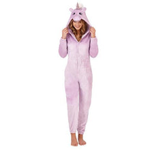 Load image into Gallery viewer, Ladies Novelty Sparkle Unicorn Onesie
