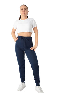 Ladies Navy Ultimate Sweat Soft stretchy Sweatpants Jogging Bottoms