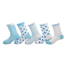 Load image into Gallery viewer, Boys Blue &amp; Cream Toddler Stretchy Breathable Socks
