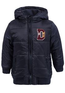 Boys Minoti Navy Hooded Quilted Soft Fleece Lined Warm Winter Coat