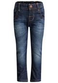 Boys Toddlers Blue Stonewash Cotton Slim Fit Denim Jeans
