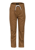 Boys Life & Legend Tan Cotton Rich Elasticated Waist Straight Leg Trouser