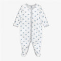 Baby Unisex White & Grey Star Cotton Baby Grow 0-3Mth