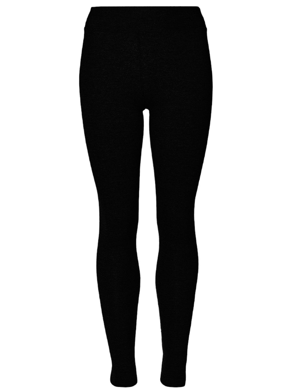 Ladies Black High Waisted Elasticated Stretchy Full Length Leggings
