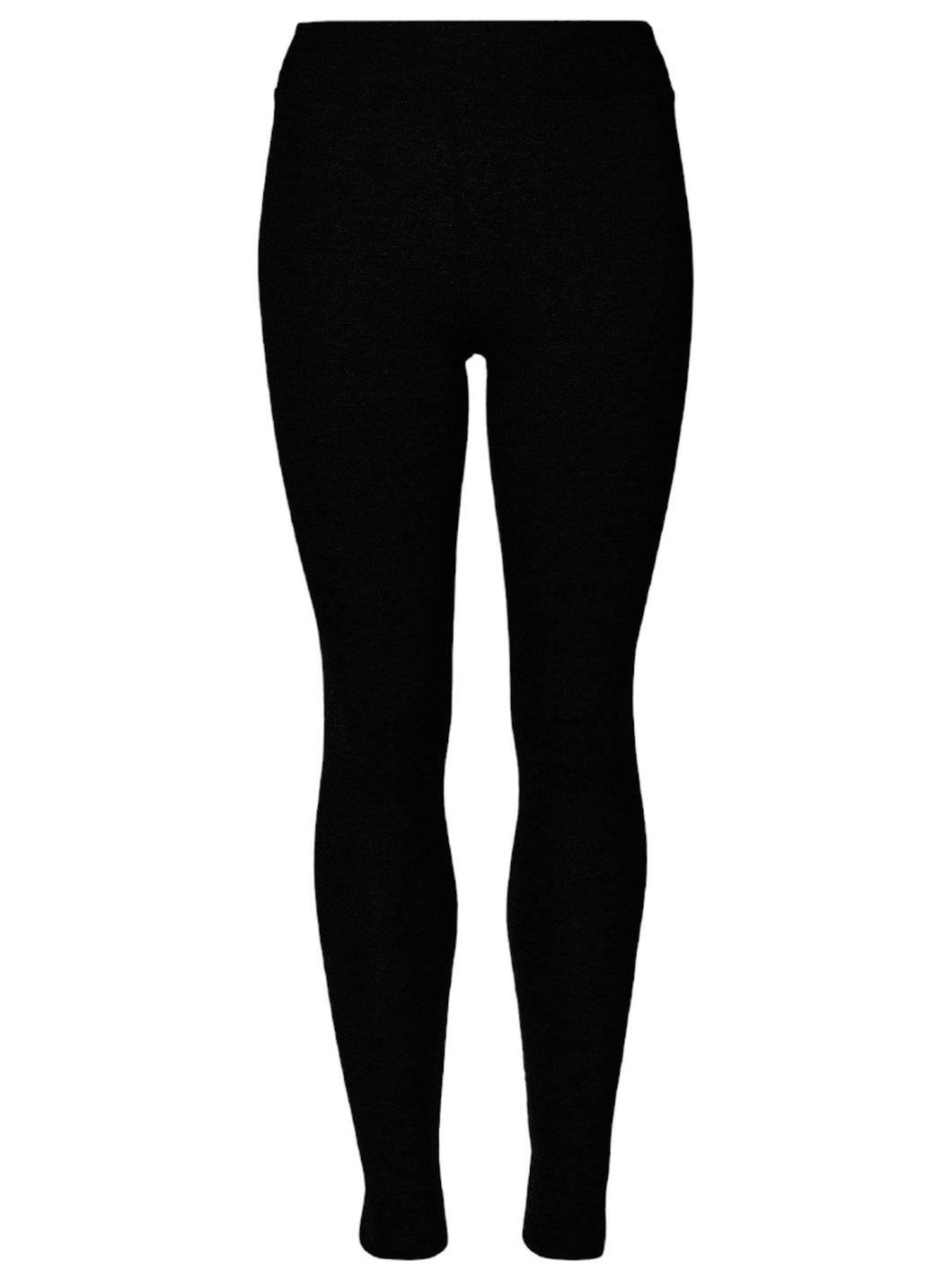 Ladies Black High Waisted Elasticated Stretchy Full Length Leggings