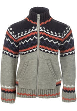 Load image into Gallery viewer, Baby Boys Grey Multi Aztec Thick Knit Cardigans
