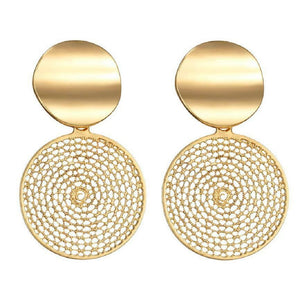 Dream Catcher Geometric Round Stud Dangling Earrings