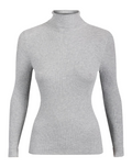 Ladies Ribbed Roll Neck Turtleneck Knitted Pullover Jumper