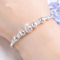 Ladies 925 Sterling Silver Lucky Ball Beads Charms Bracelet