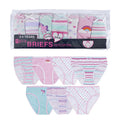 Girls  7 Pack Multi Print & Plain Cotton Blend Knickers