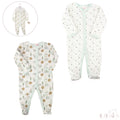 Baby Boys Girls Elephant & Square Polka Sleepsuit 2PK Set