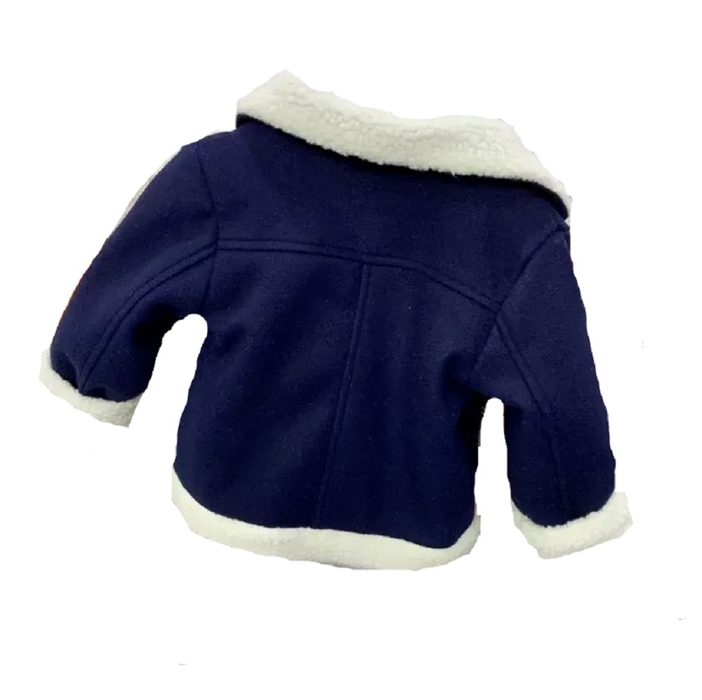 Baby Boys Girls Toddler Navy Soft Warm Winter Jacket Collared Zipped Fleece Coat