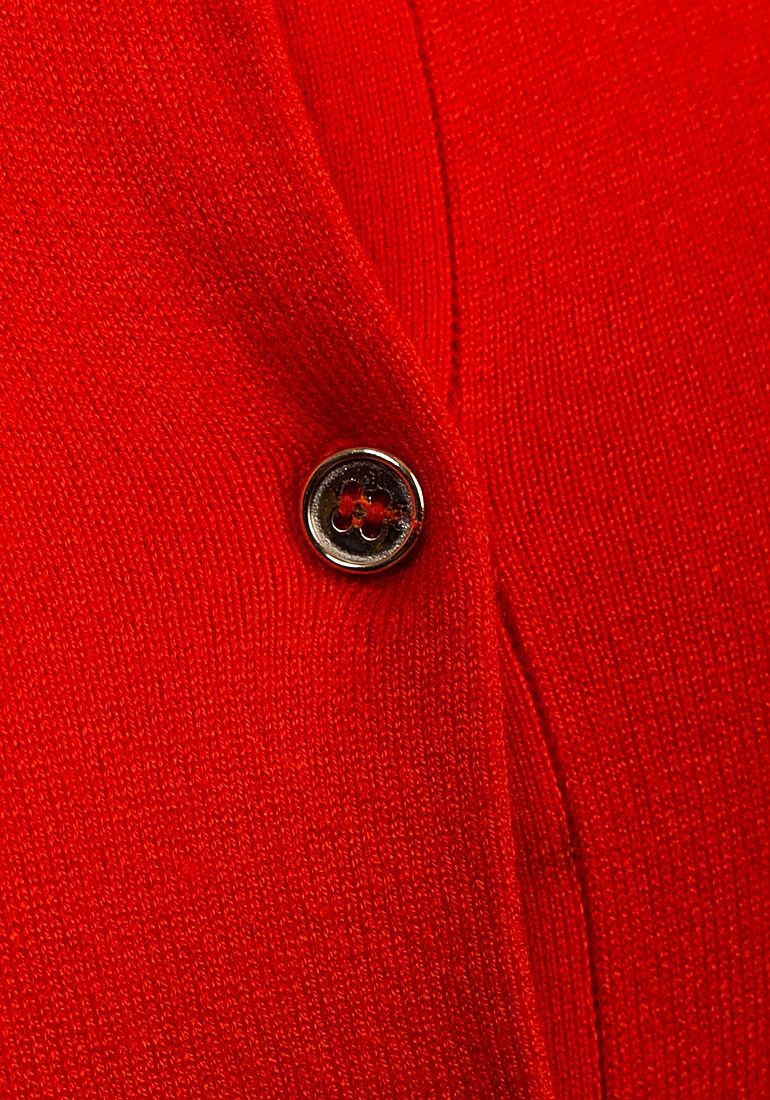Ladies Orange Lightweight Soft Knit Cardigan