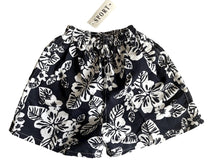 Load image into Gallery viewer, Boys Navy &amp; White Sports Large Floral Swimming Shorts
