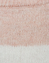 Load image into Gallery viewer, Ladies Pink Colour Block Ribbed Soft Knit Relaxed Fit Jumper
