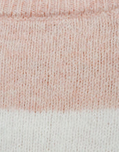 Load image into Gallery viewer, Ladies Pink Colour Block Ribbed Soft Knit Relaxed Fit Jumper

