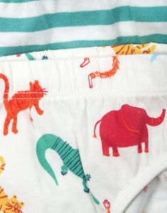 Boys Animal Stripe Print Briefs Rich Cotton Pants  Knickers