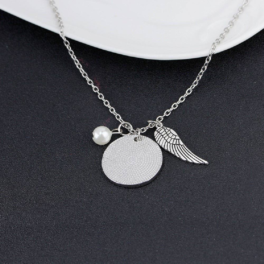 Memorial Necklace A piece of my heart lives in heaven Sympathy Pendant Necklace