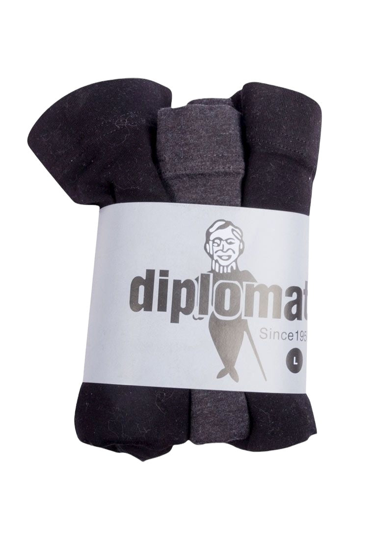 Mens Diplomat Cotton Rich Stretchy Waist Form Fitting 3 PK Trunks Boxers