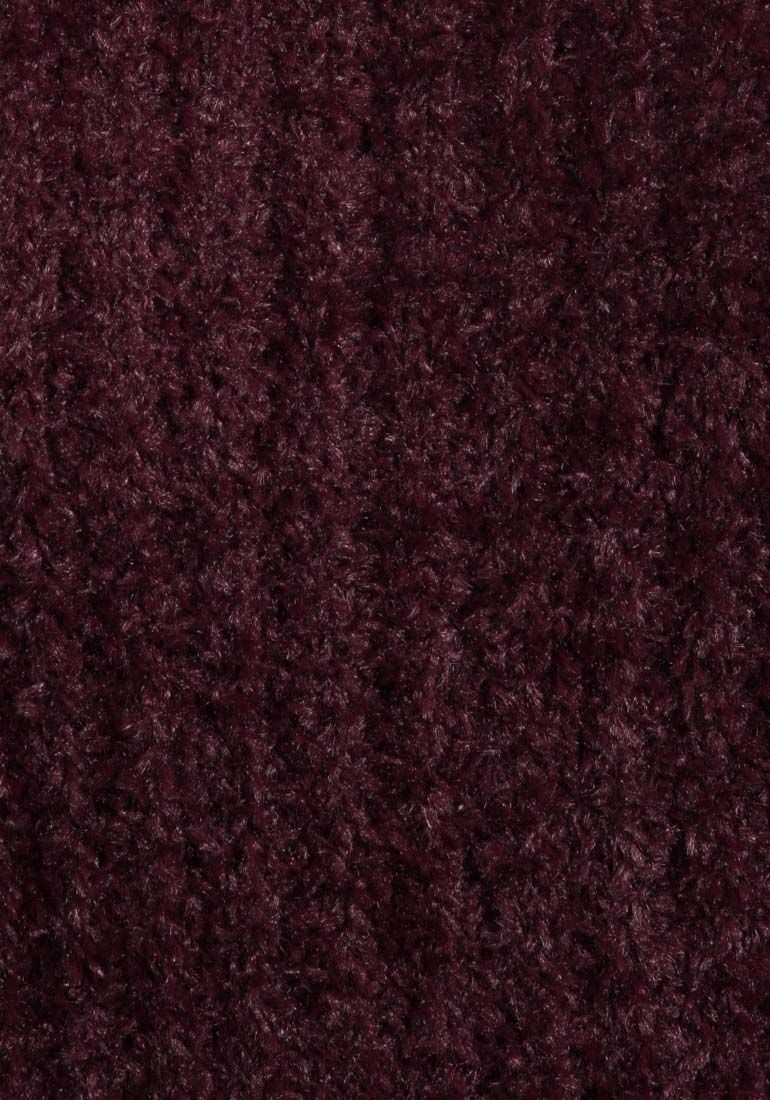 Ladies  Aubergine Soft Stretchy Chenille Knitted Ribbed Jumper