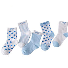 Load image into Gallery viewer, Boys Blue &amp; Cream Toddler Stretchy Breathable Socks

