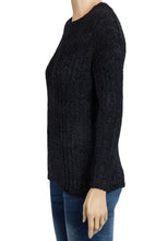 Load image into Gallery viewer, Black Soft Stretchy Chenille Knitted Jumper
