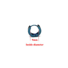 Load image into Gallery viewer, Blue Smooth Titanium Steel Anti-Allergic Small Hoop Earrings
