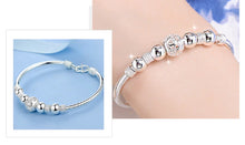 Load image into Gallery viewer, Ladies 925 Sterling Silver Lucky Ball Beads Charms Bracelet
