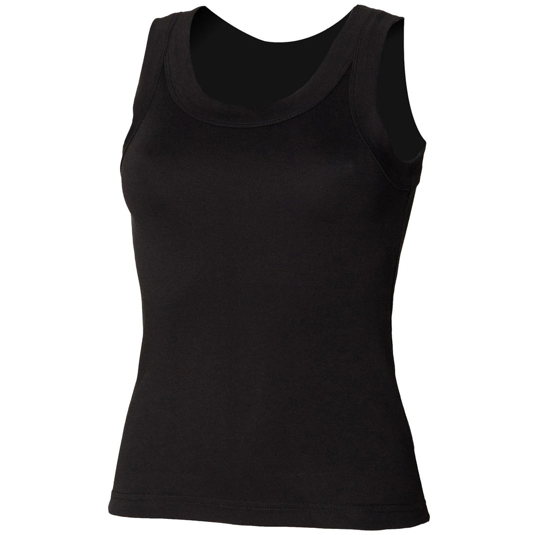 Womens Vest Cotton Sleeveless Wide Strap Camisole Tops