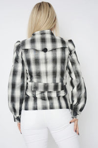 Black & White Check Lightweight Blazer Jacket
