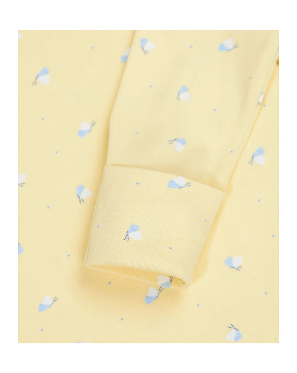 Baby Girls Yellow Butterfly Print Babygrow Romper