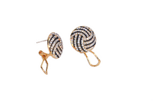 Load image into Gallery viewer, Ladies Round Curvy Full Crystals Strips Earrings
